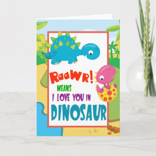 Carte Raawr some Lots You Dionsaur Valentine Kids