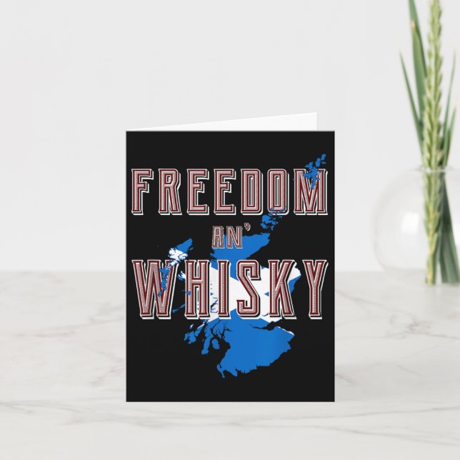 Carte Rabbie Burns Citation Liberté Whisky Scottish Colo (Devant)