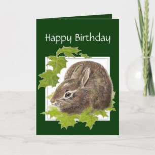Carte Rabbit de lapin d'anniversaire général pour quelqu