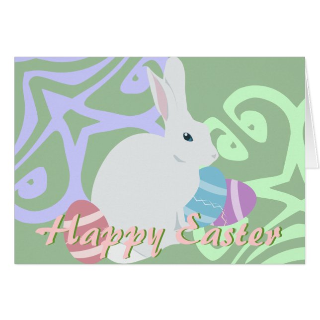Carte Rabbit de Pâques (Devant horizontal)