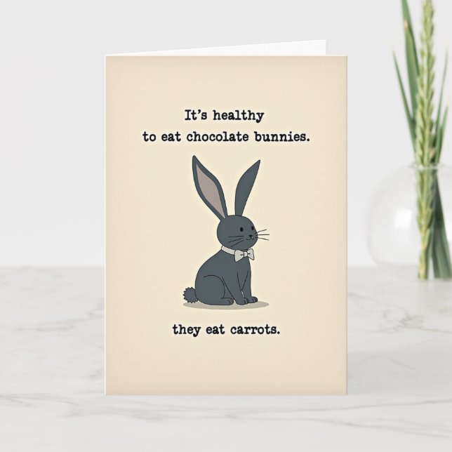 Carte Rabbit Humor Greeting Card (Devant)