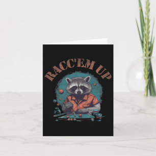 Carte Raccoon Raccem Up Billiards Rack them Up Pool Funn