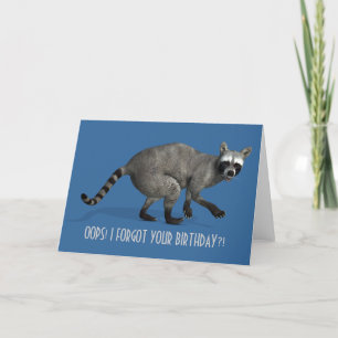 Carte Raccoon surpris
