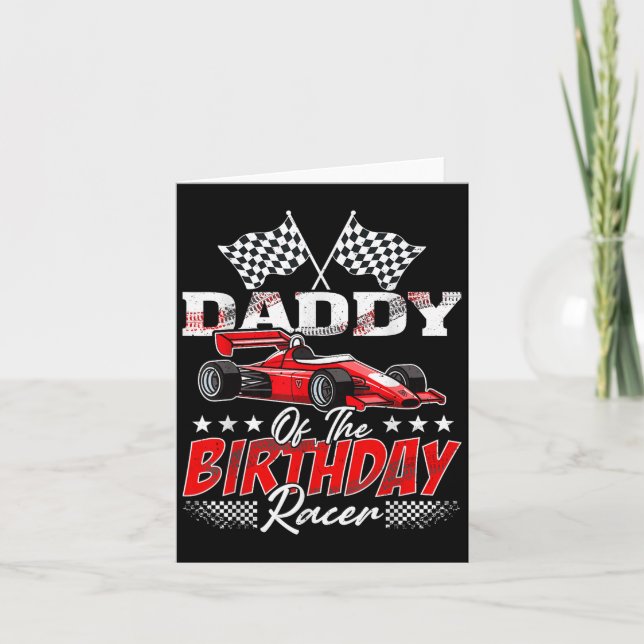 Carte Race Car Papa De La Famille De Racer Anniversaire (Devant)