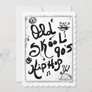 Carte Rachel Doodle Art - Old-Skool 90's Hip-Hop