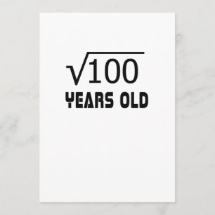 Carte Racine carré de 100 10 ans 10e anniversaire