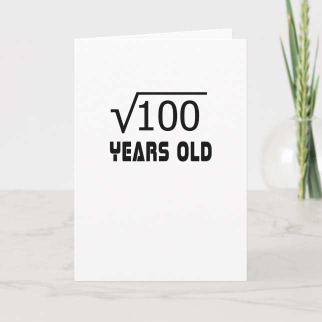 Carte Racine carré de 100 10 ans 10e anniversaire (Devant)