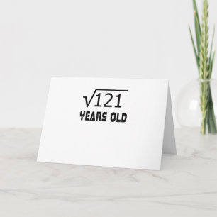 Carte Racine carré de 121 11 ans 11e anniversaire