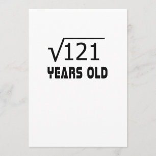 Carte Racine carré de 121 11 ans 11e anniversaire