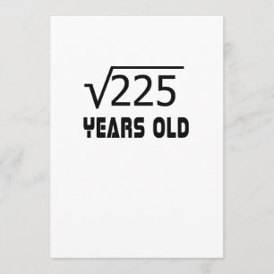 Carte Racine carré de 225 15 ans 15ème anniversaire