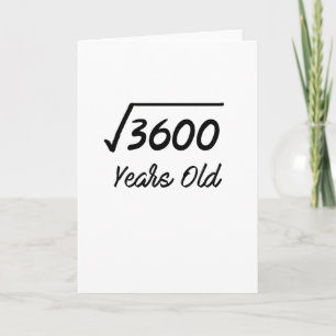 Carte Racine carré de 3600 60 ans 60ème anniversaire