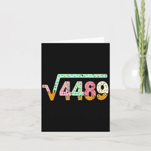 Carte Racine Carrée 4489 Argot Prof de Maths Six Sept 6