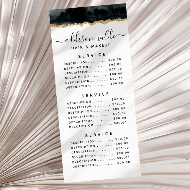 Carte Rack Aquarelle Noire Et Or (Créateur téléchargé)