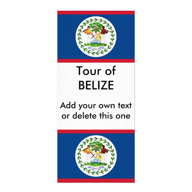 Carte Rack avec Drapeau Belize (Devant)