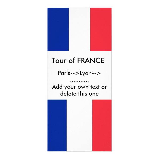 Carte Rack avec Drapeau de France (Devant)