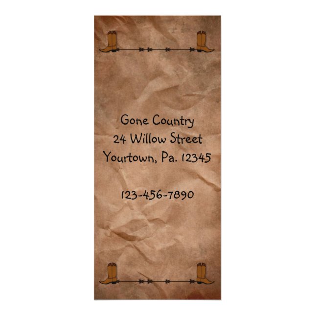 Carte rack Boot Cowboy (Devant)