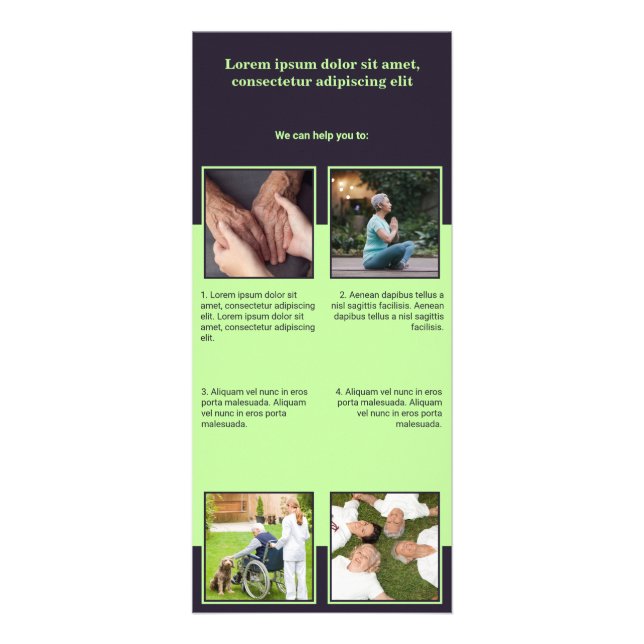 Carte rack des services de soins à domicile pour a (Devant)