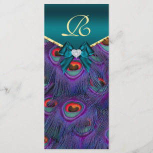 Carte rack du programme de mariage Peacock Plum tu