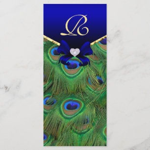 Carte Rack du programme Royal Blue Peacock Wedding