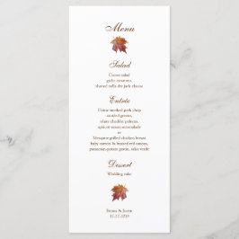 Carte rack Mariage de automne feuille d'aquarelle