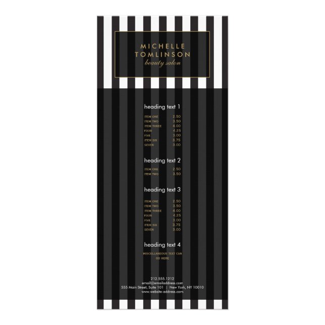 Carte Rack Salon III de Black and White Stripes (Devant)
