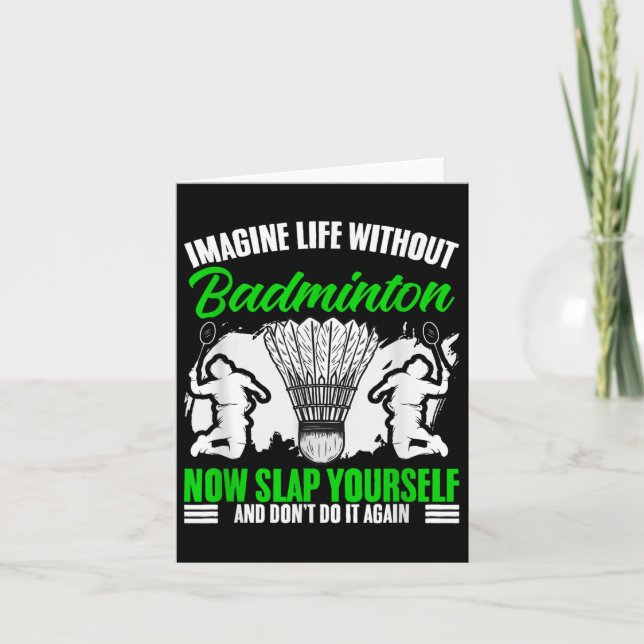 Carte Racket Shuttle Sport Hobby Life Sans Badminton (Devant)