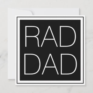 Carte Rad Papa noir blanc minimaliste typographie carré