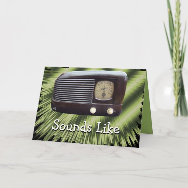 Carte Radio2-personnaliser vintage toute occasion (Devant)