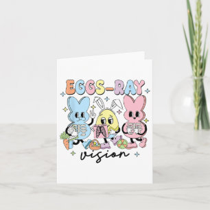 Carte Radiologie de Pâques OEufs lapins rayon vision Xra