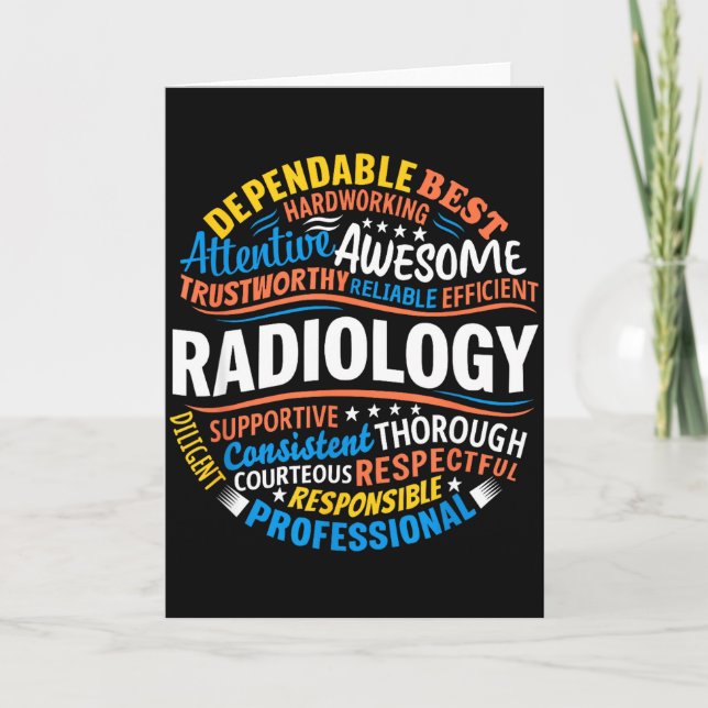 Carte Radiologie Drôle Semaine de l'appréciation de la t (Devant)