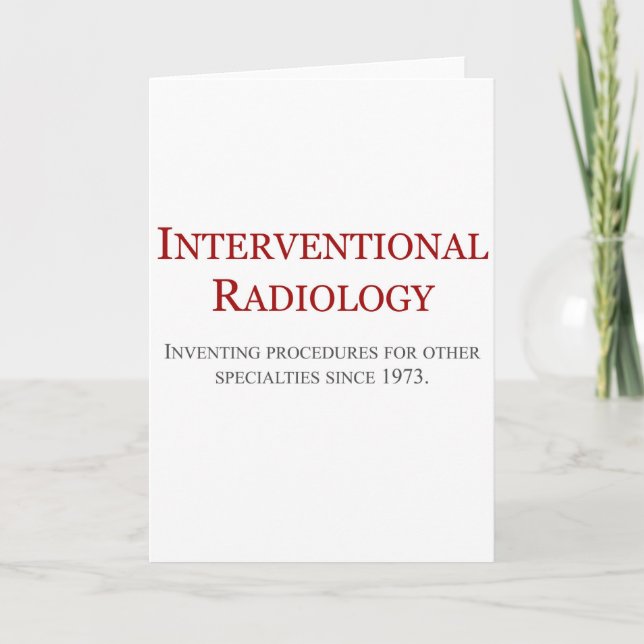 Carte Radiologie interventionnelle (Devant)