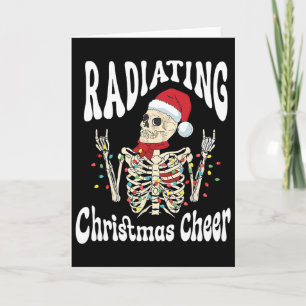 Carte Radiologie irradiant la joie de Noël Technicien en