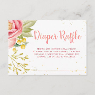 Carte Raffin Baby shower Eléphant rose