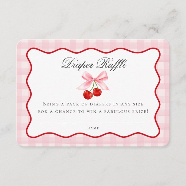 Carte Raffin Chéri Coquette Rose Coquette Bow (Devant)