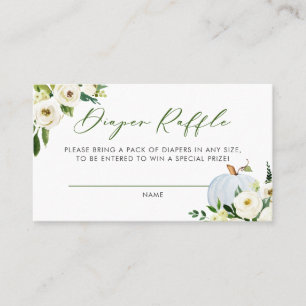 Carte Raffin Citrouille bleu Baby shower