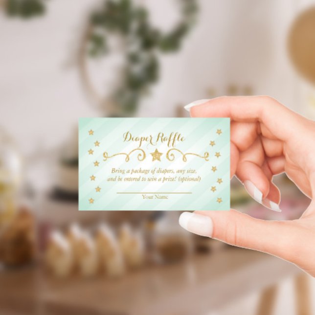 Carte Raffle Little Star Diaper Mint Twinkle (Créateur téléchargé)
