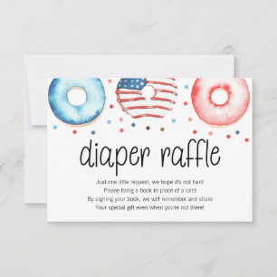 Carte Raffle Patriotic Donut Baby Sprinkl Diaper
