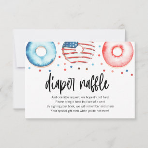 Carte Raffle Patriotic Donut Baby Sprinkl Diaper