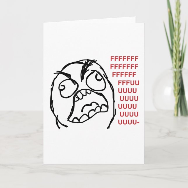 Carte Rage guy fuuu fuuuu (Devant)