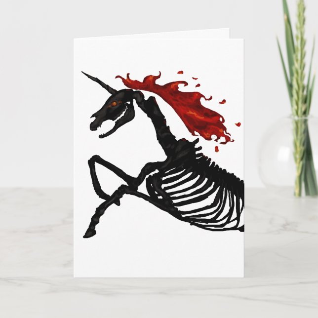 Carte Rage - Squelette de licorne (Devant)