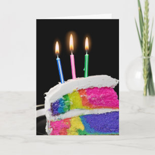 Carte Rainbow Birthday Cake