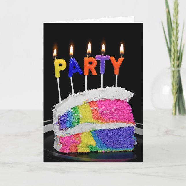 Carte Rainbow Birthday Cake (Devant)