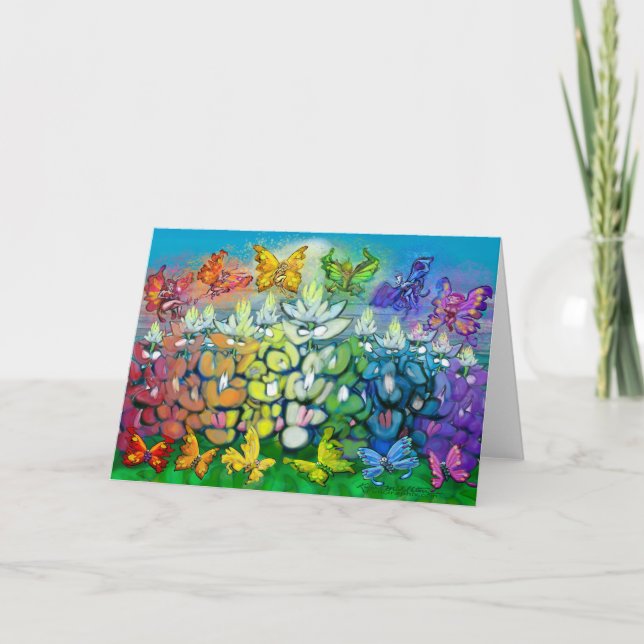 Carte Rainbow Bluebonnets (Devant)