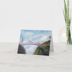 Carte Rainbow Bridge Chien Chat Heaven Card par Violano