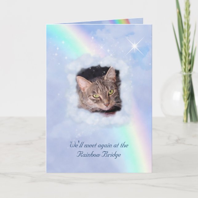 Carte Rainbow Bridge Pet Perte (personnalisable) (Devant)