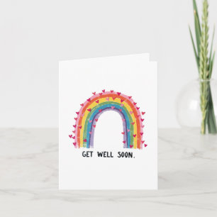 Carte Rainbow Cute Get Well Bientôt