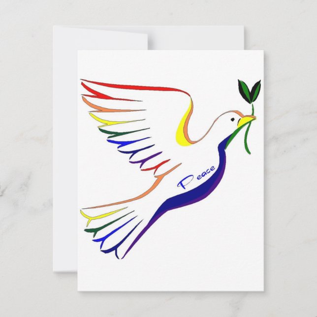 Carte Rainbow Dove (Devant)