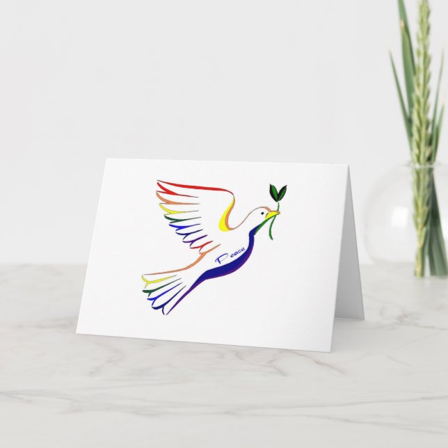 Carte Rainbow Dove (Devant)