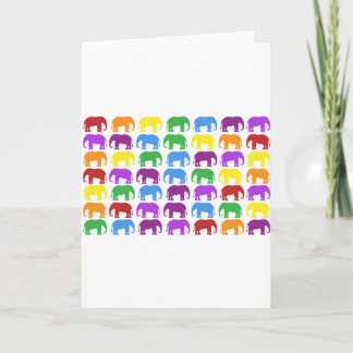 Carte Rainbow Elephants Classy Designer
