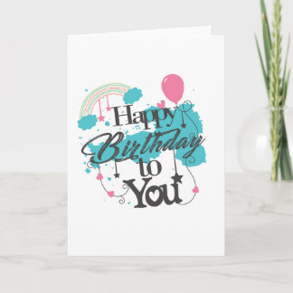 Carte Rainbow Fun Joyeux anniversaire